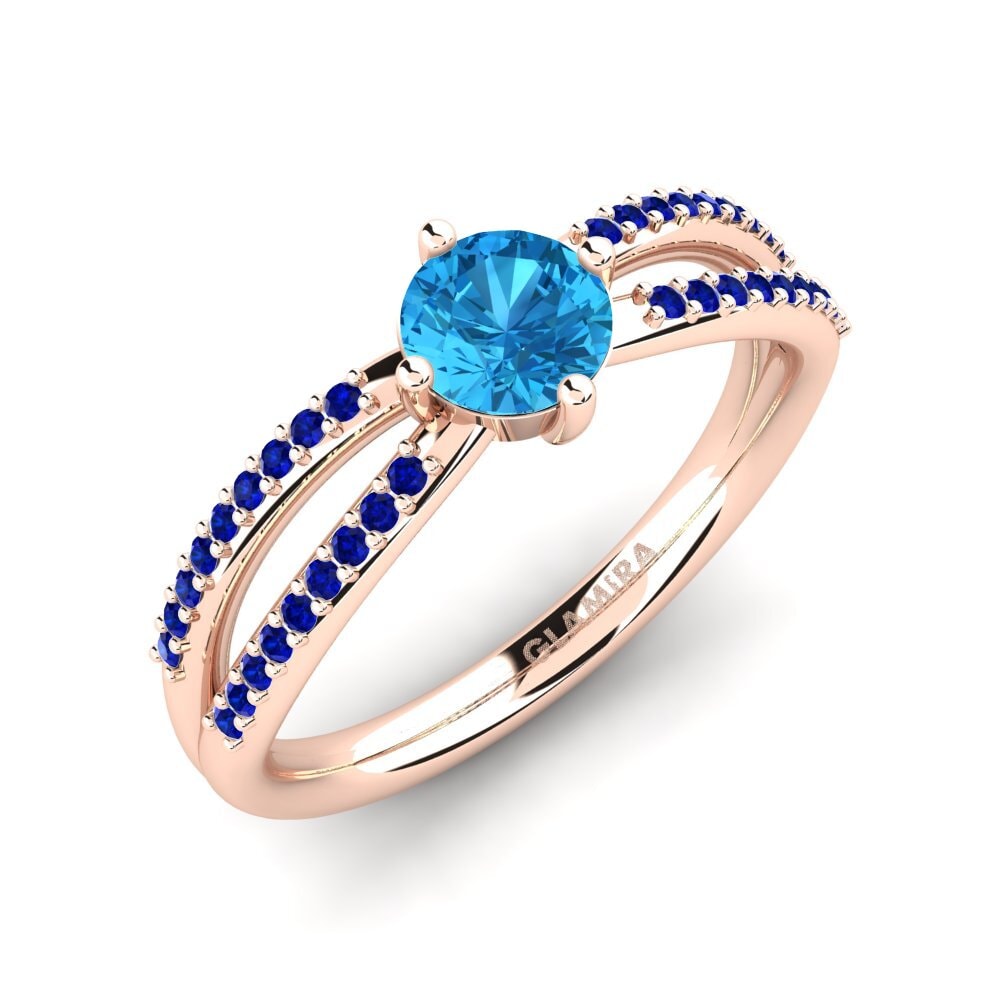 Blue Topaz Engagement Ring Aniyalise