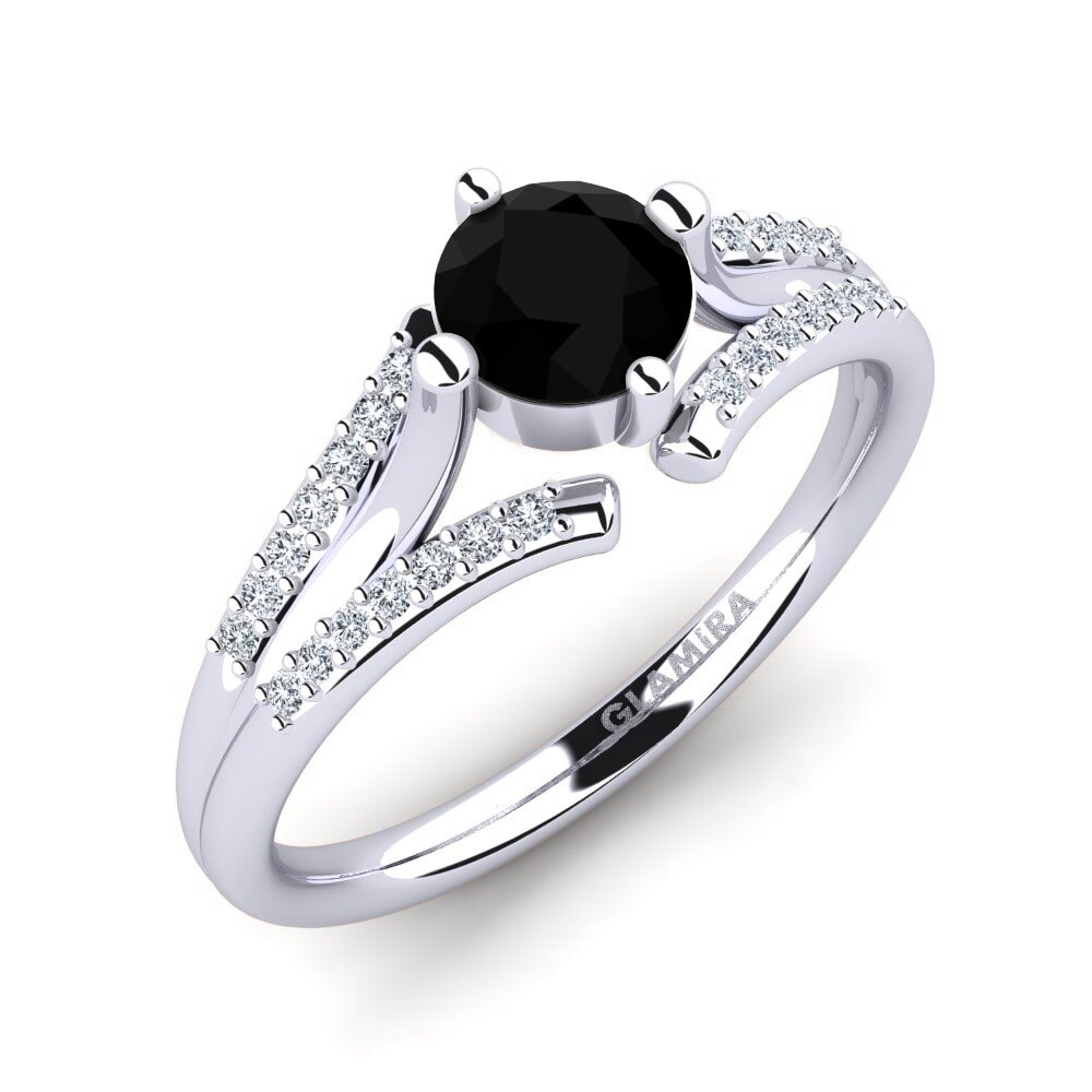 Black Diamond Engagement Ring Anjeliett