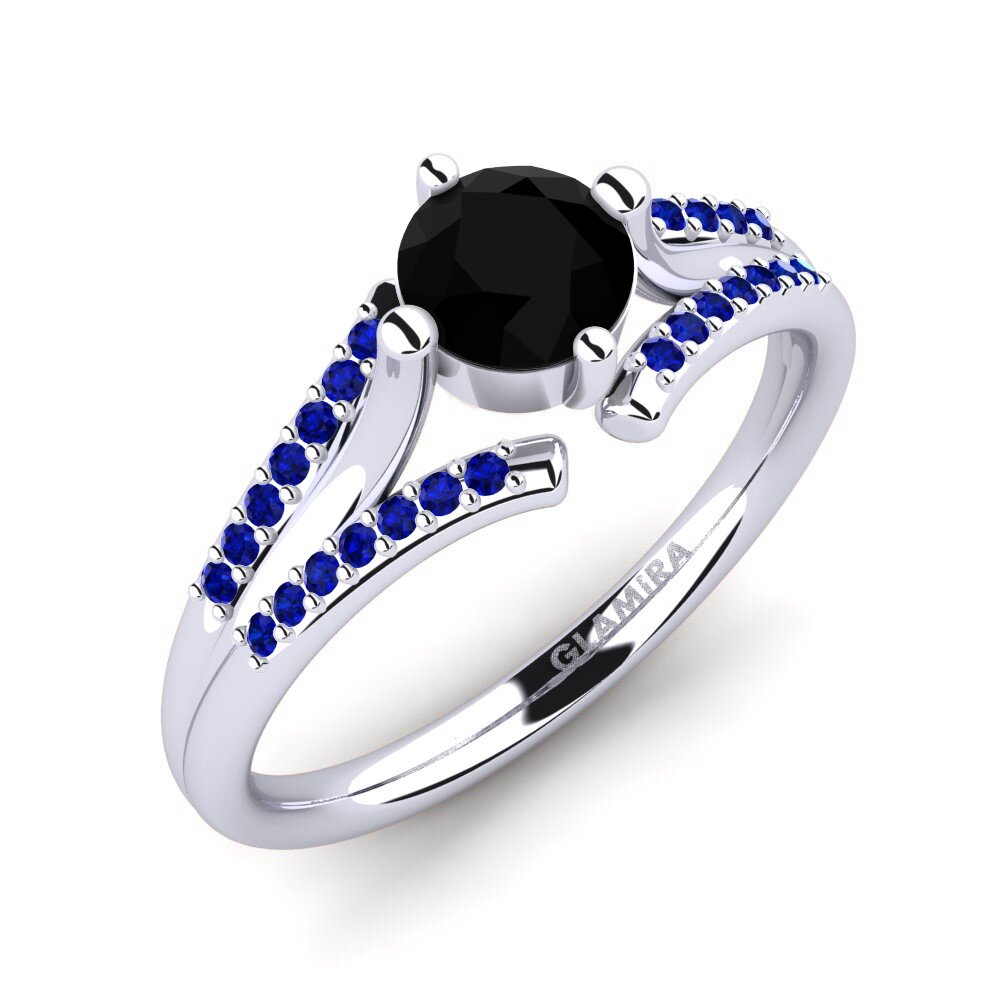 Black Diamond Engagement Ring Anjeliett