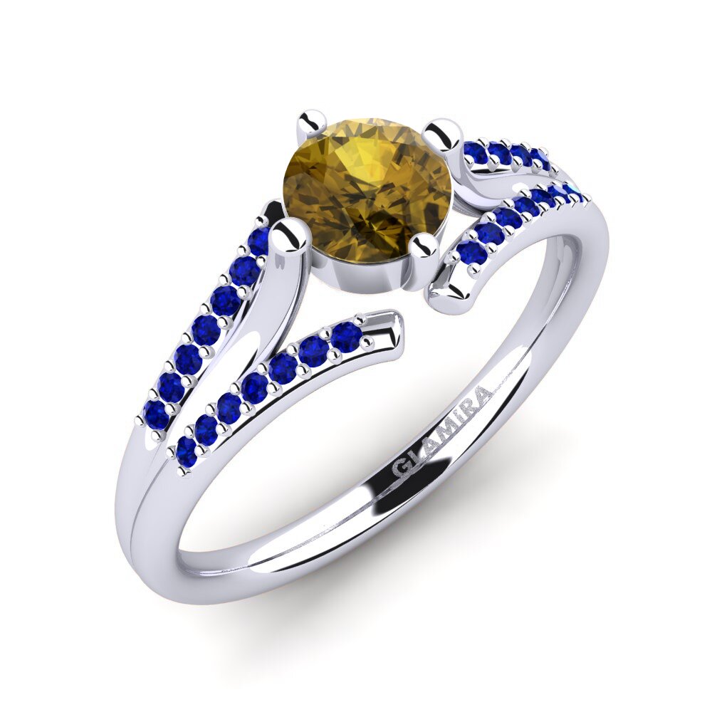 Brown Zircon Engagement Ring Anjeliett