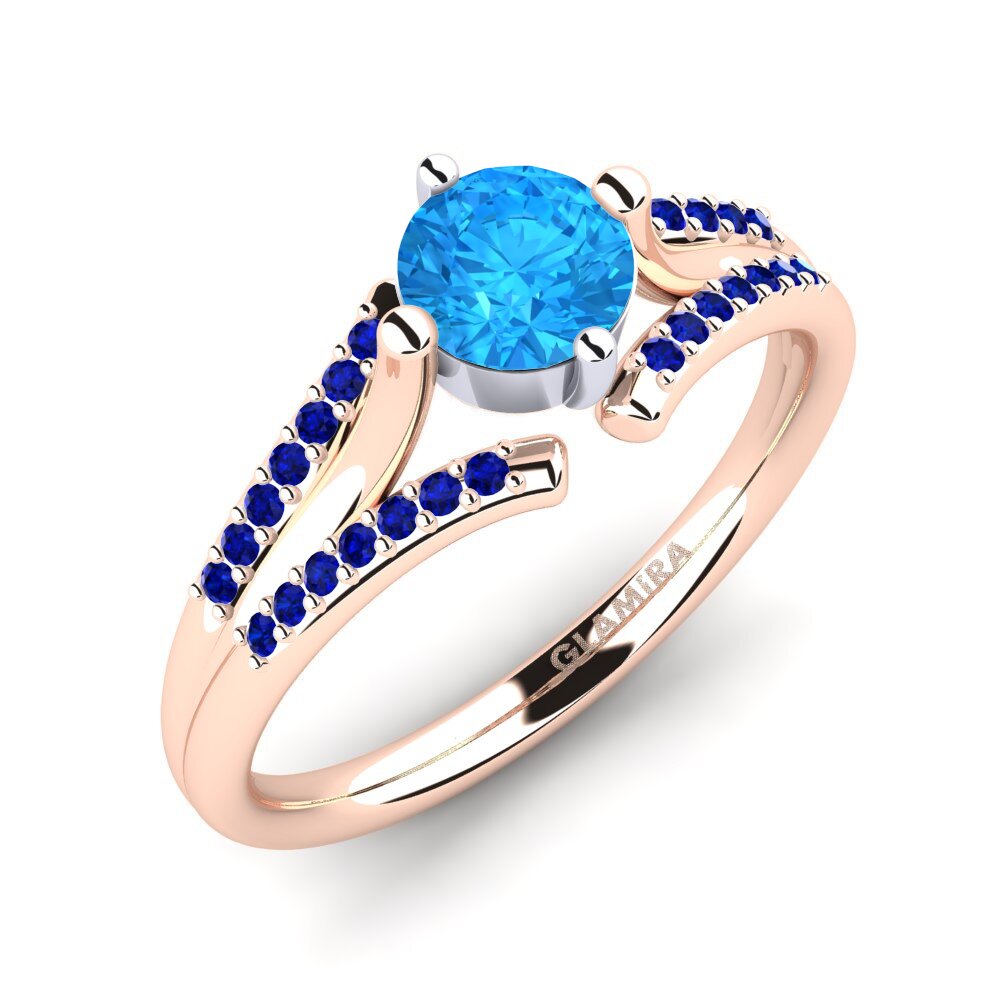 14k Rose & White Gold Engagement Ring Anjeliett