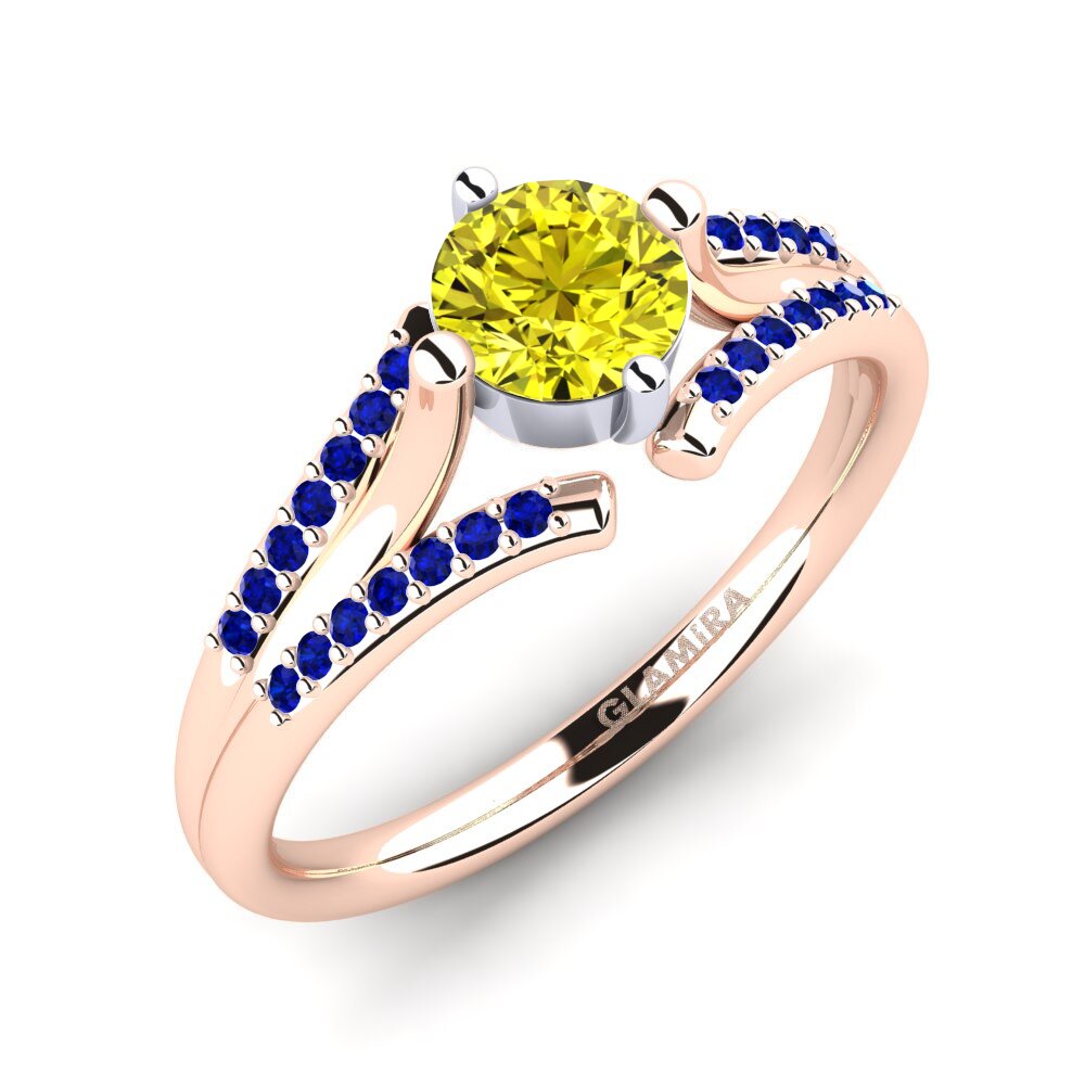 14ct Rose & White Gold Engagement Ring Anjeliett