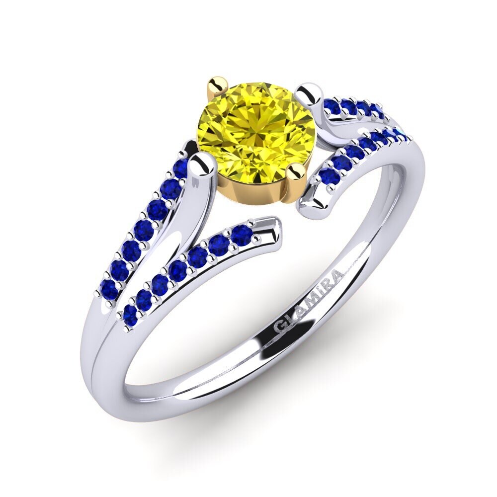 14ct White & Yellow Gold Engagement Ring Anjeliett
