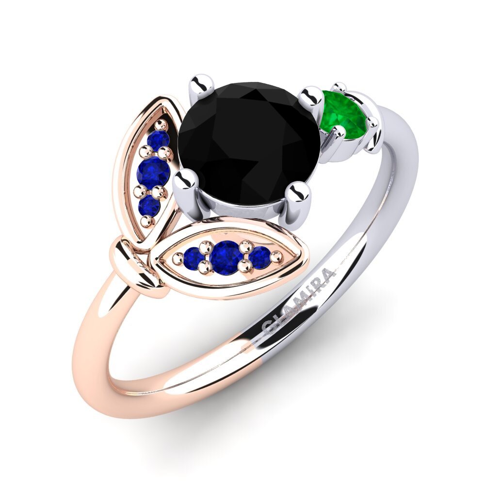 18ct White & Rose Gold Ring Anmolika