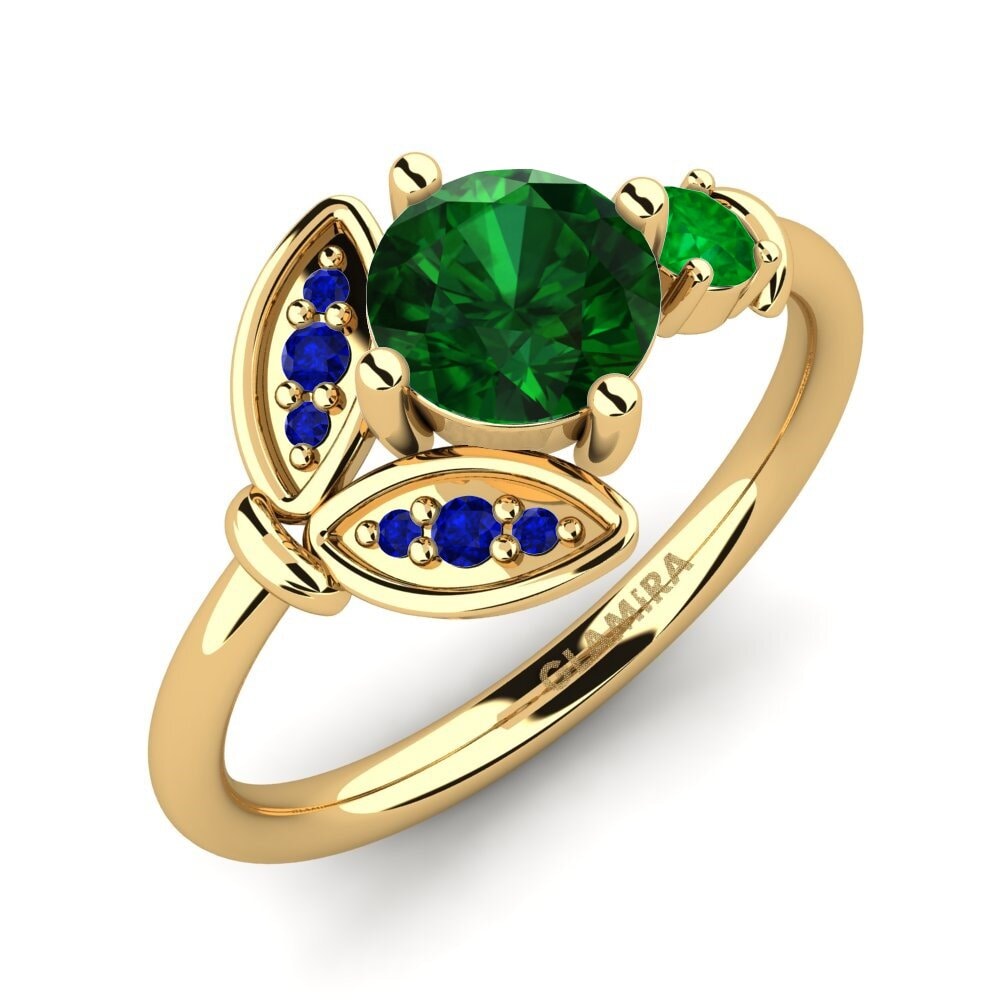 14K Geel Goud Tsavorite Ringen Anmolika