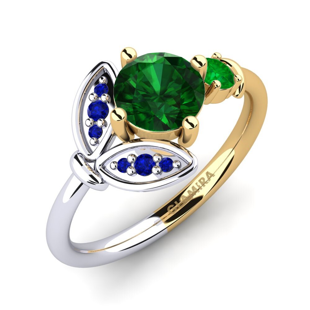 14K Geel & Wit Goud Tsavorite Ringen Anmolika