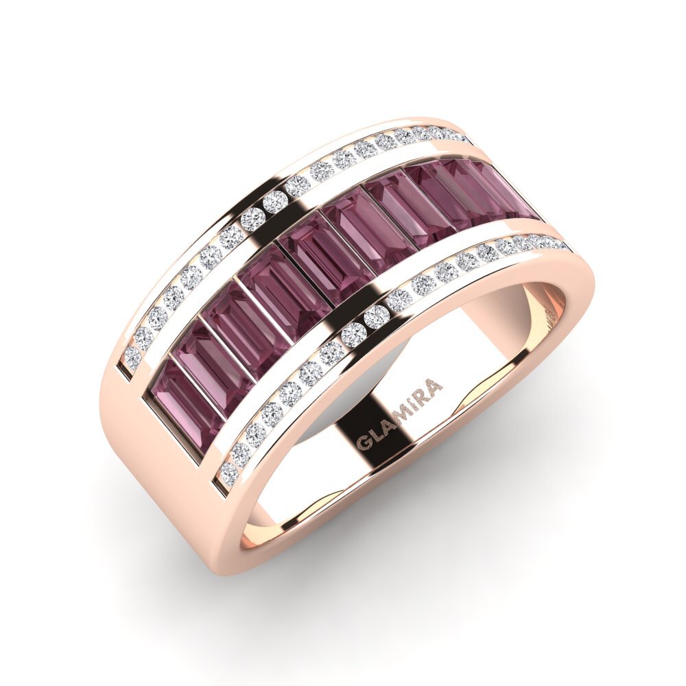 Or rose 14k Grenat de Rhodolite Bague Annabella