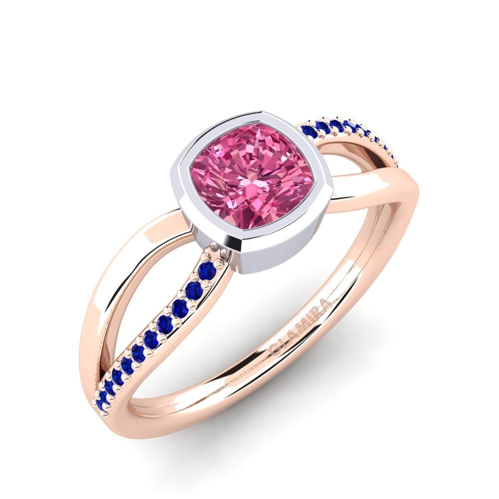 14ct Rose & White Gold Engagement Ring Annecia