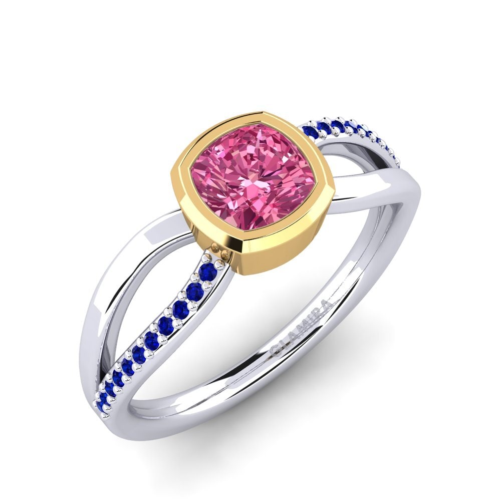 14ct White & Yellow Gold Engagement Ring Annecia