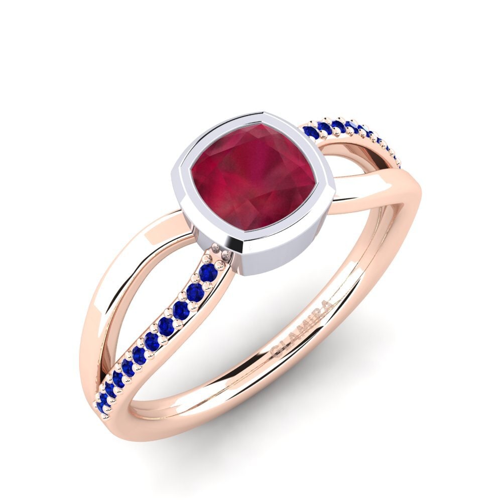 14k Rose & White Gold Engagement Ring Annecia