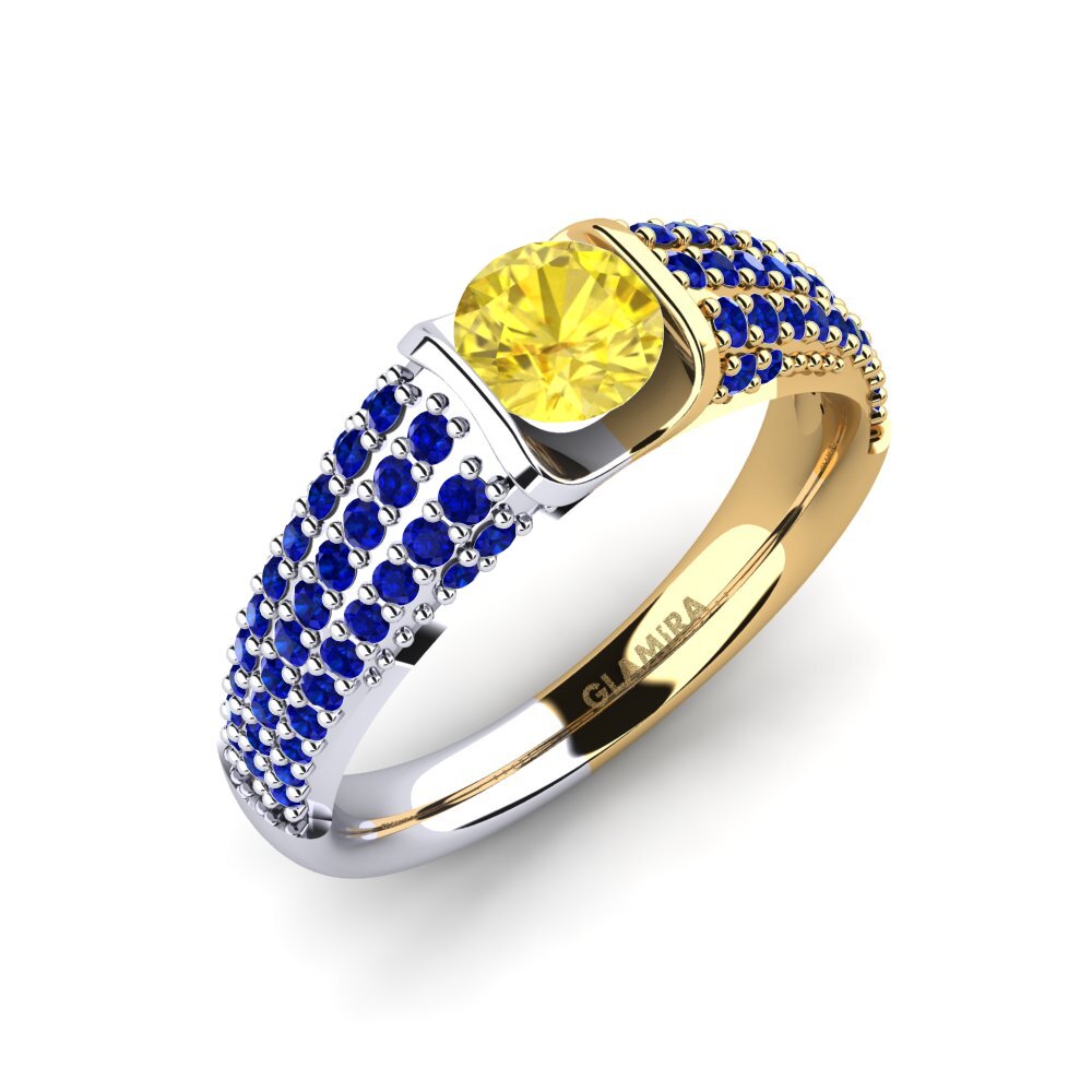 14ct White & Yellow Gold Engagement Ring Annecy