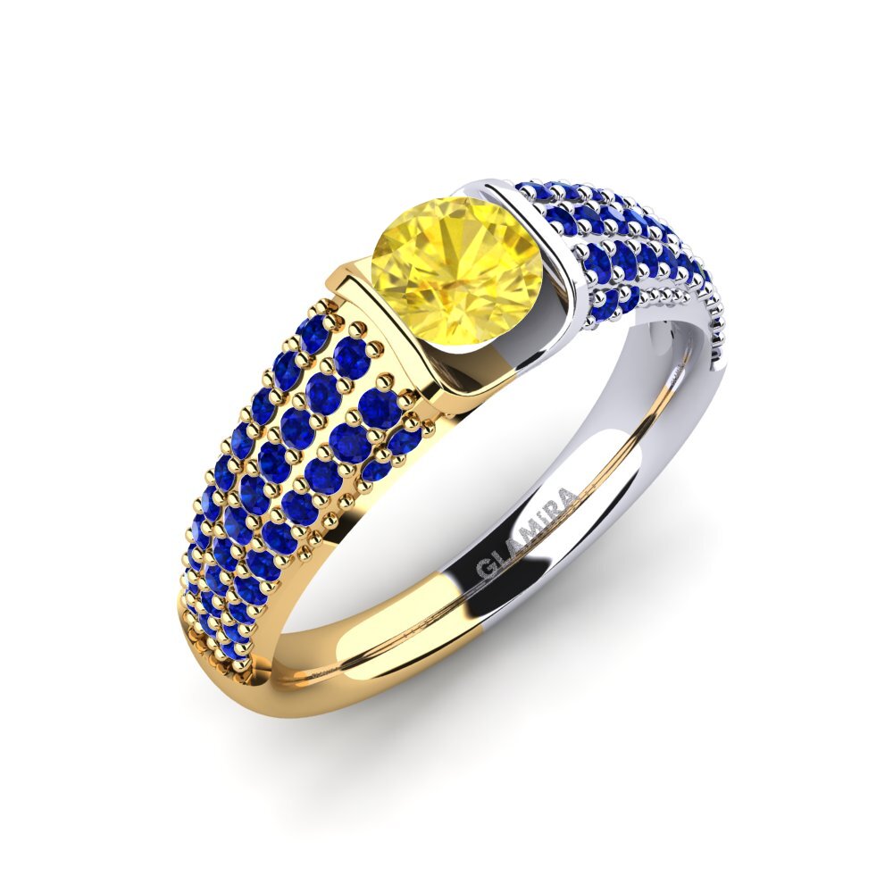 14ct Yellow & White Gold Engagement Ring Annecy