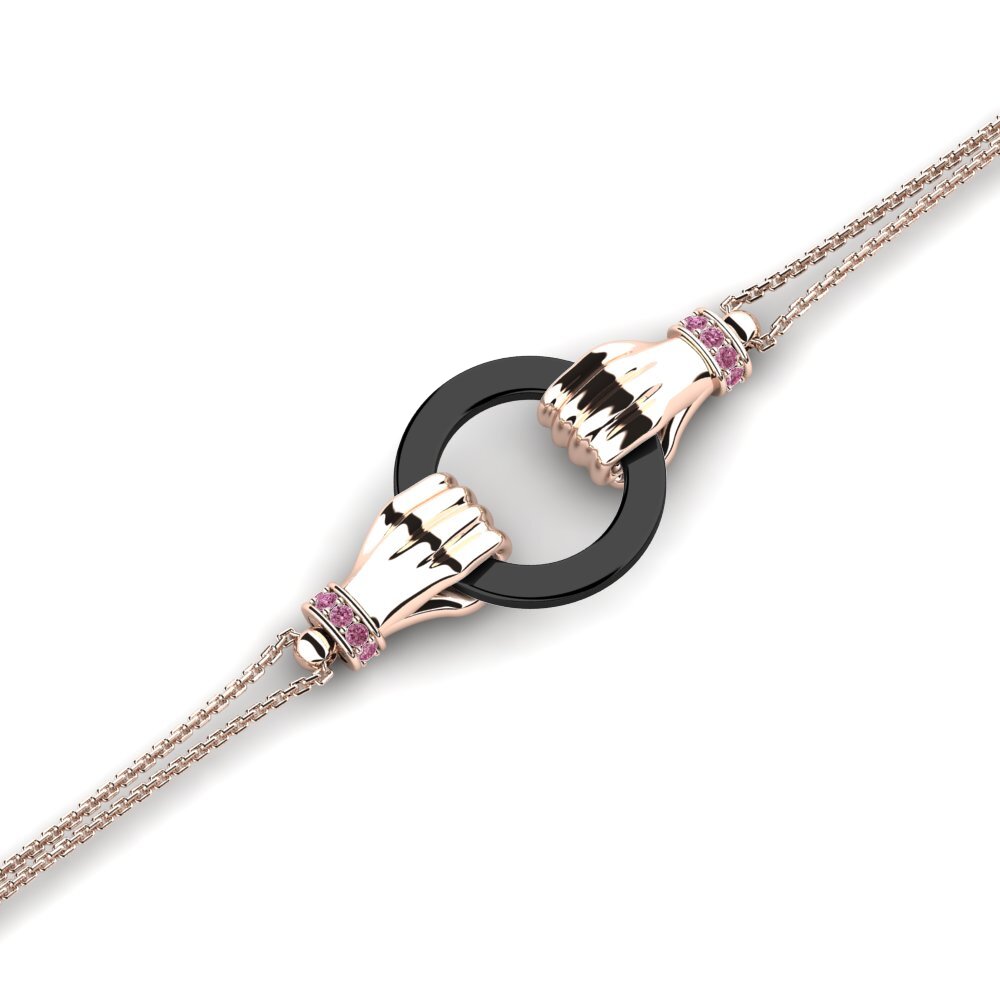 14K Rose Gold Rhodolite Garnet Bracelet Annfil