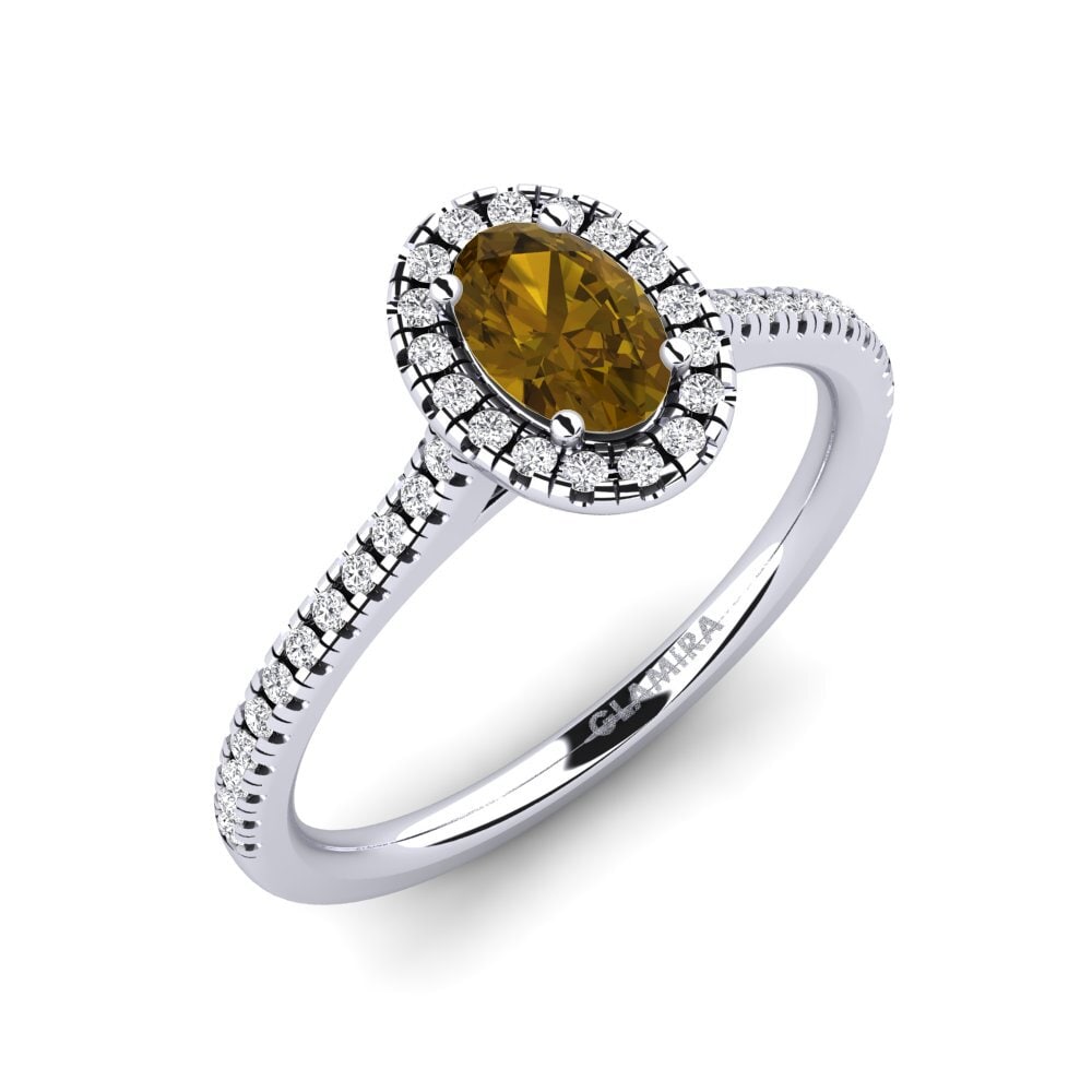 Brown Zircon Engagement Ring Anni