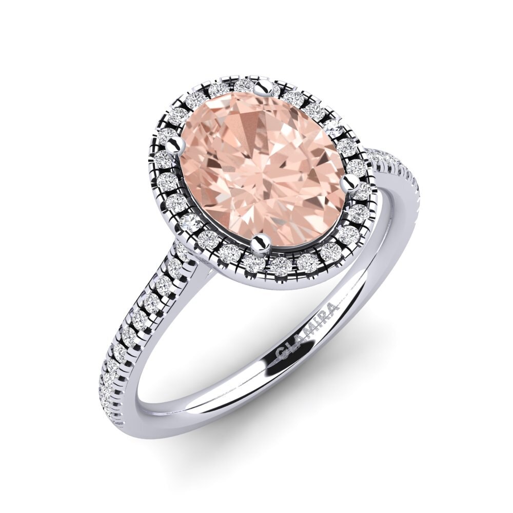 Oval Morganite Engagement Ring Anni 1.62 crt