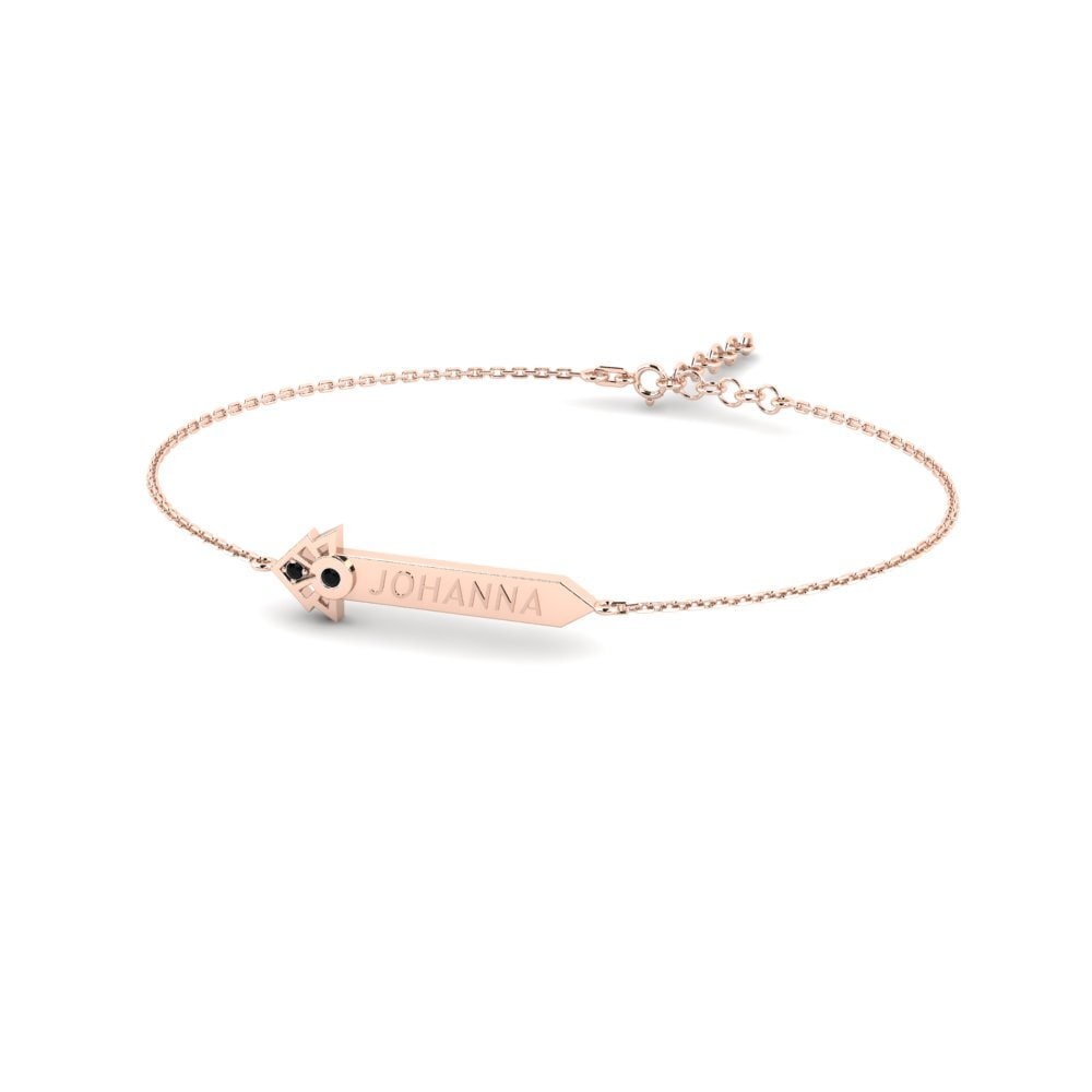 14ct Rose Gold Black Sapphire Women's Bracelet Annik