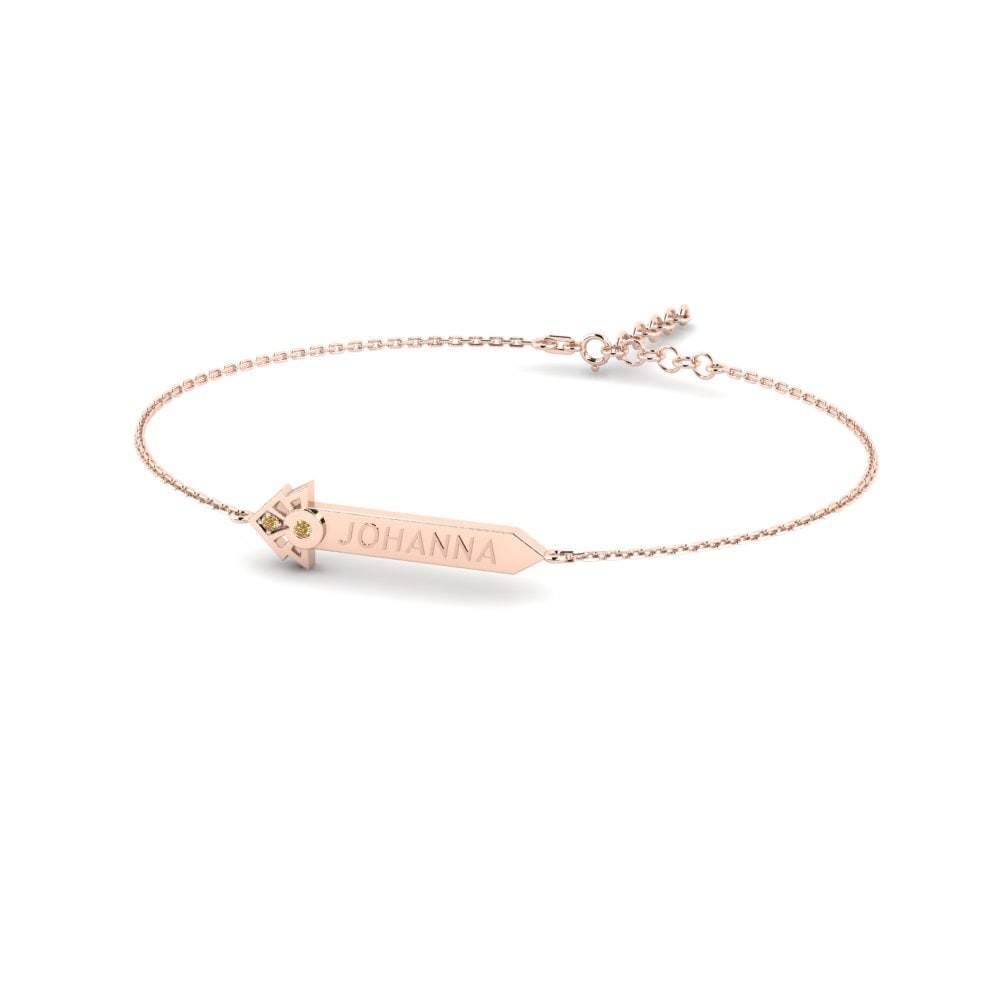 14ct Rose Gold Brown Diamond Women's Bracelet Annik