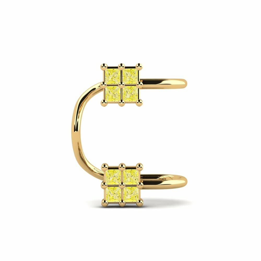 Brazalete de oreja Ear Cuffs Pendientes Anno Oro Amarillo 375 Diamante Amarillo