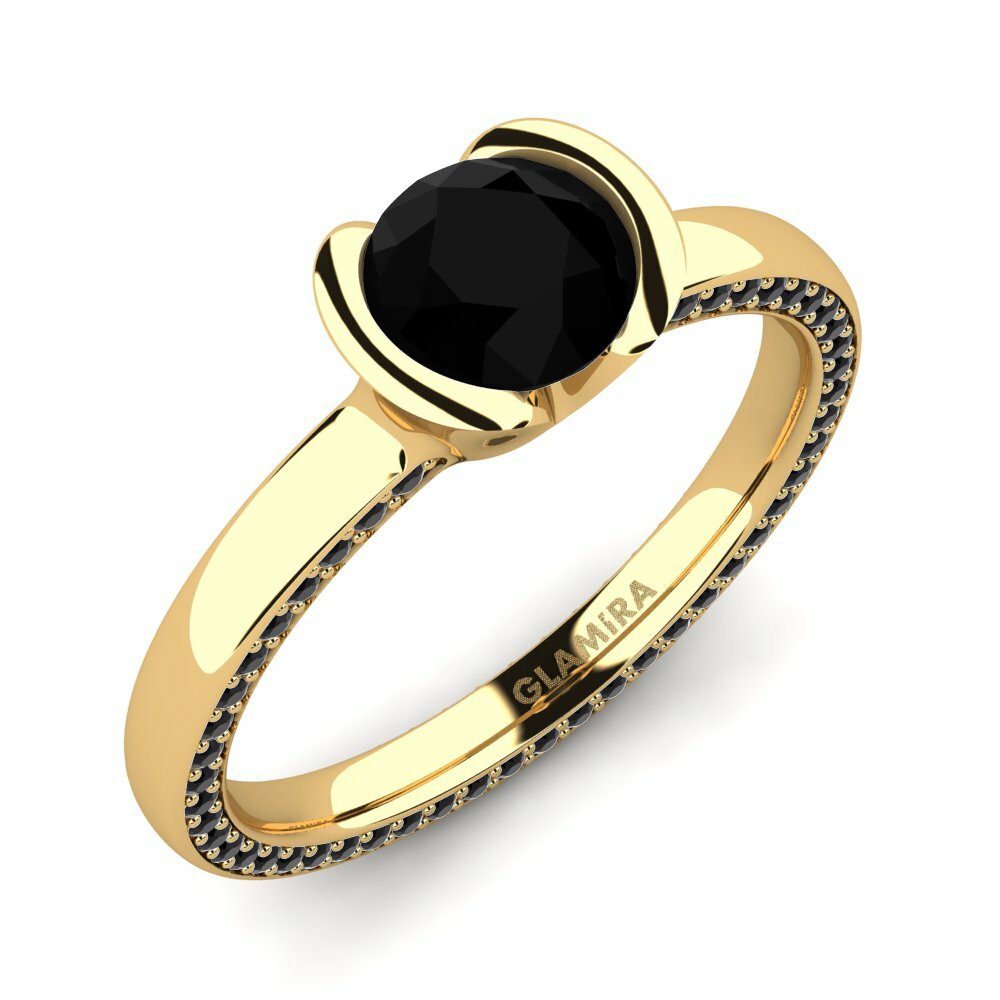 Zwarte Onyx Verlovingsring Annora