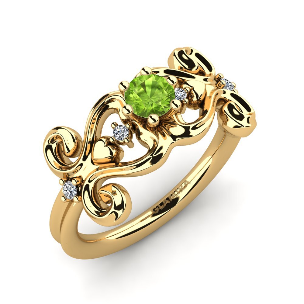 Peridot Engagement Ring Annouk