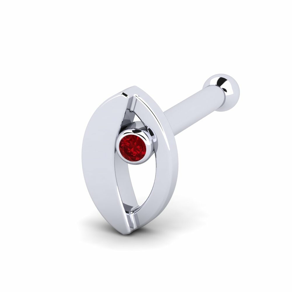 Red Zirconia Nose Pin Anojam