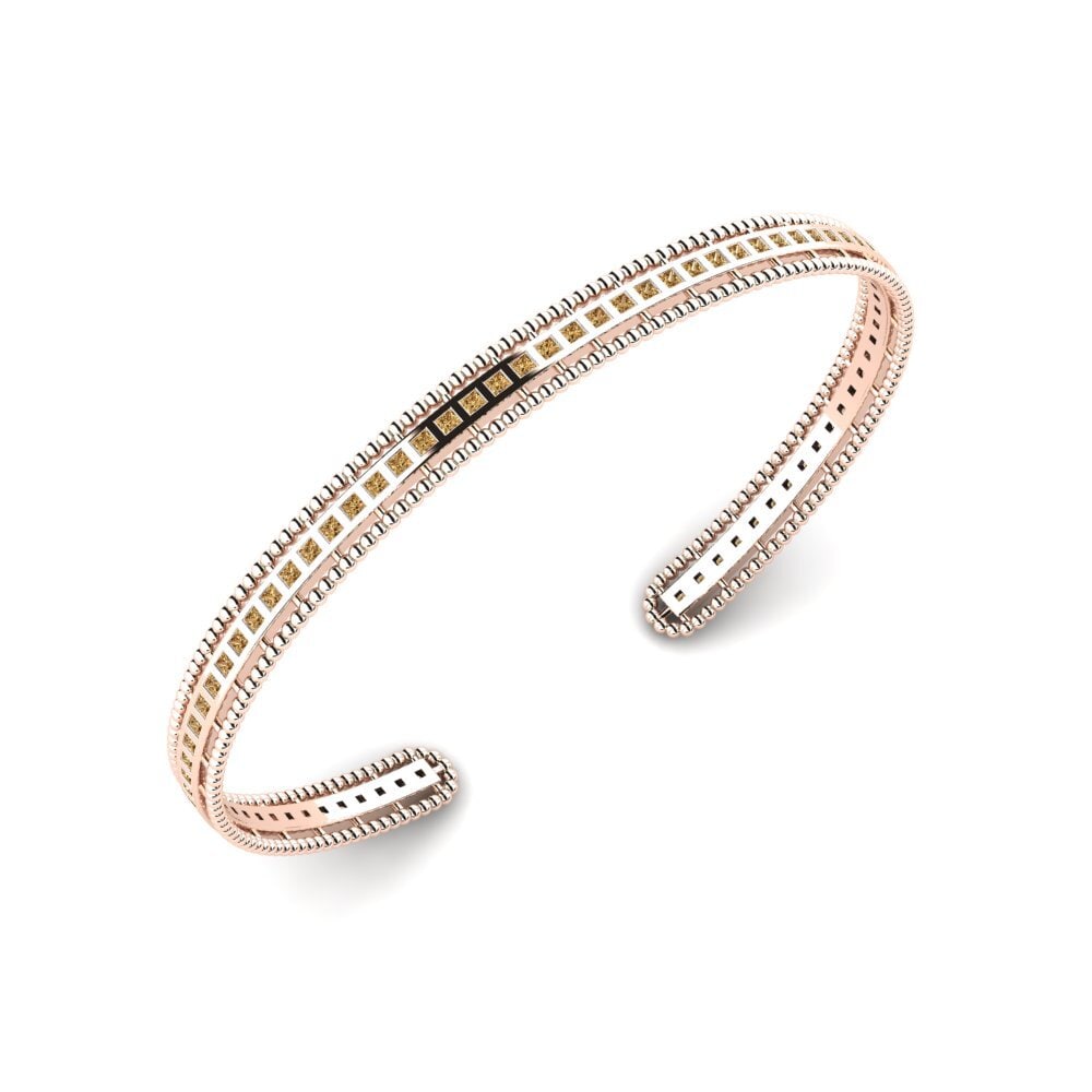 18ct Rose Gold Brown Diamond Men's Bracelet Anoubis