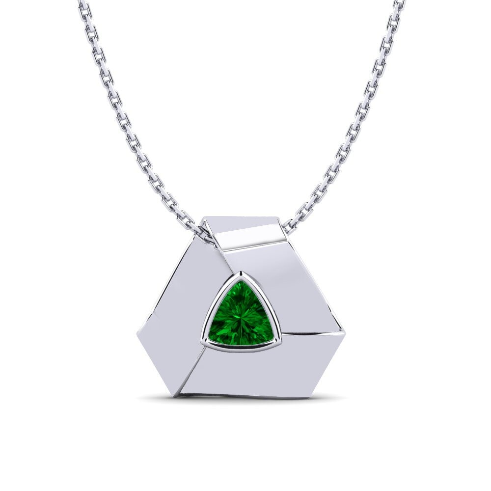 Trillion Green Zirconia Pendant Ansaev