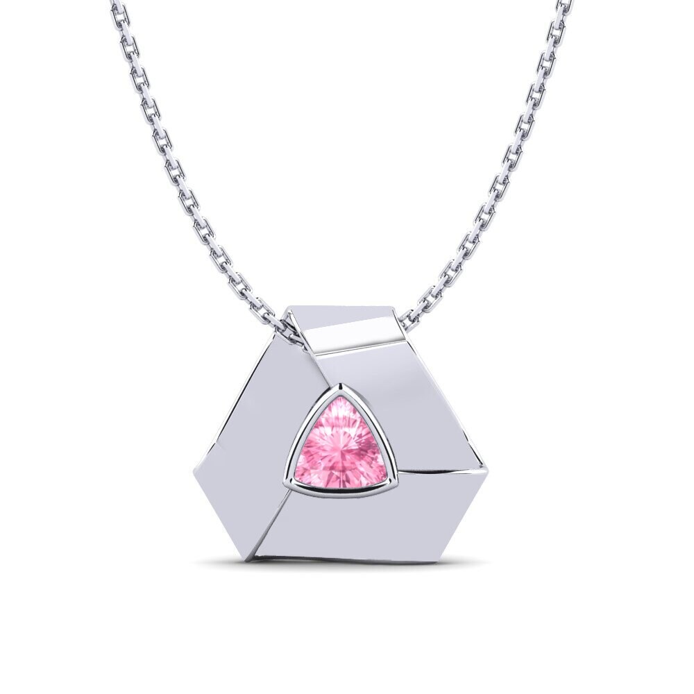 Trillion Pink Sapphire Pendant Ansaev