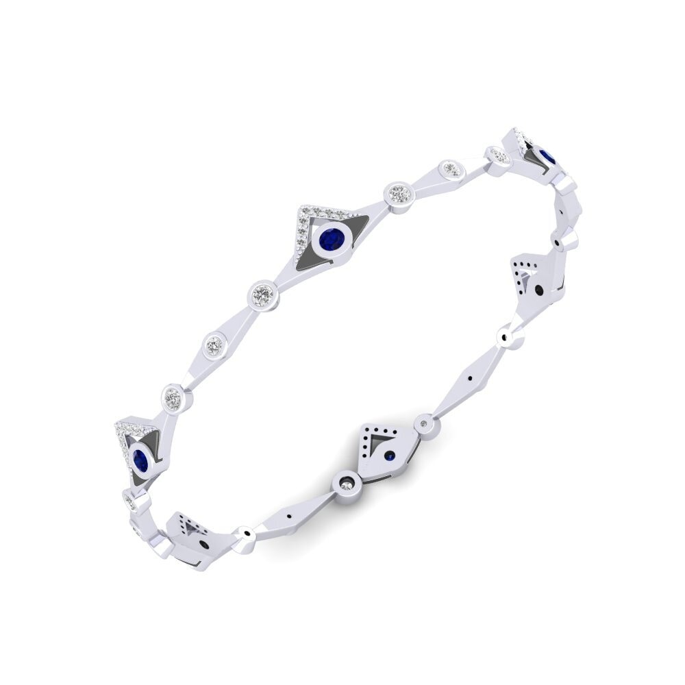 Plata 925 Zafiro Brazalete de mujer Antarika