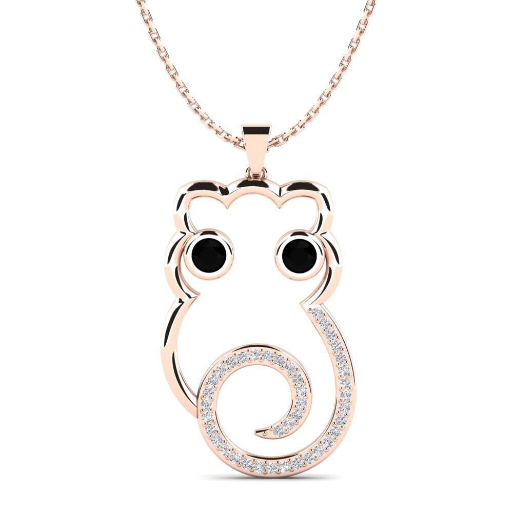 Diamante Negro Colgante de Mujer Antea