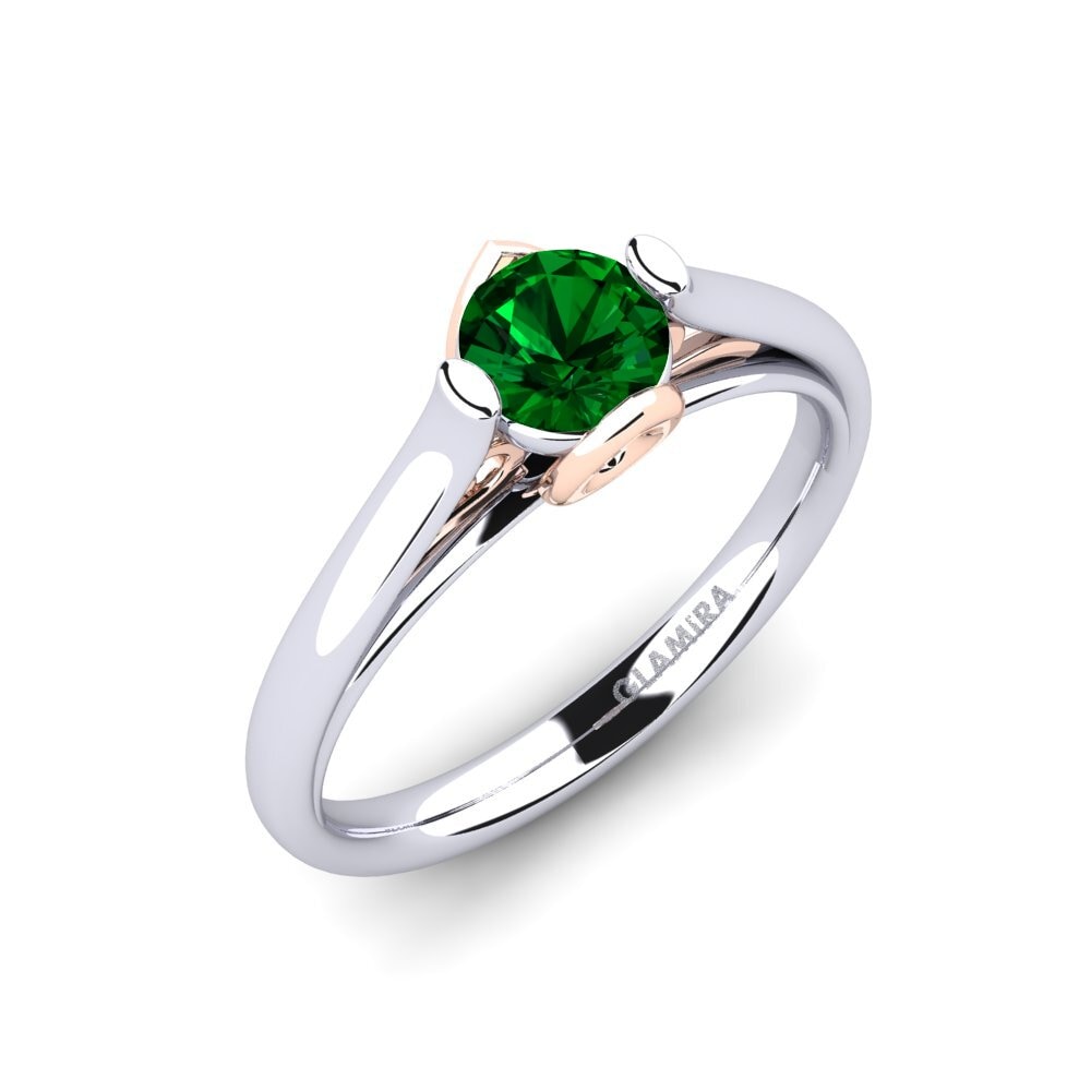 Green Zirconia Engagement Ring Antesha