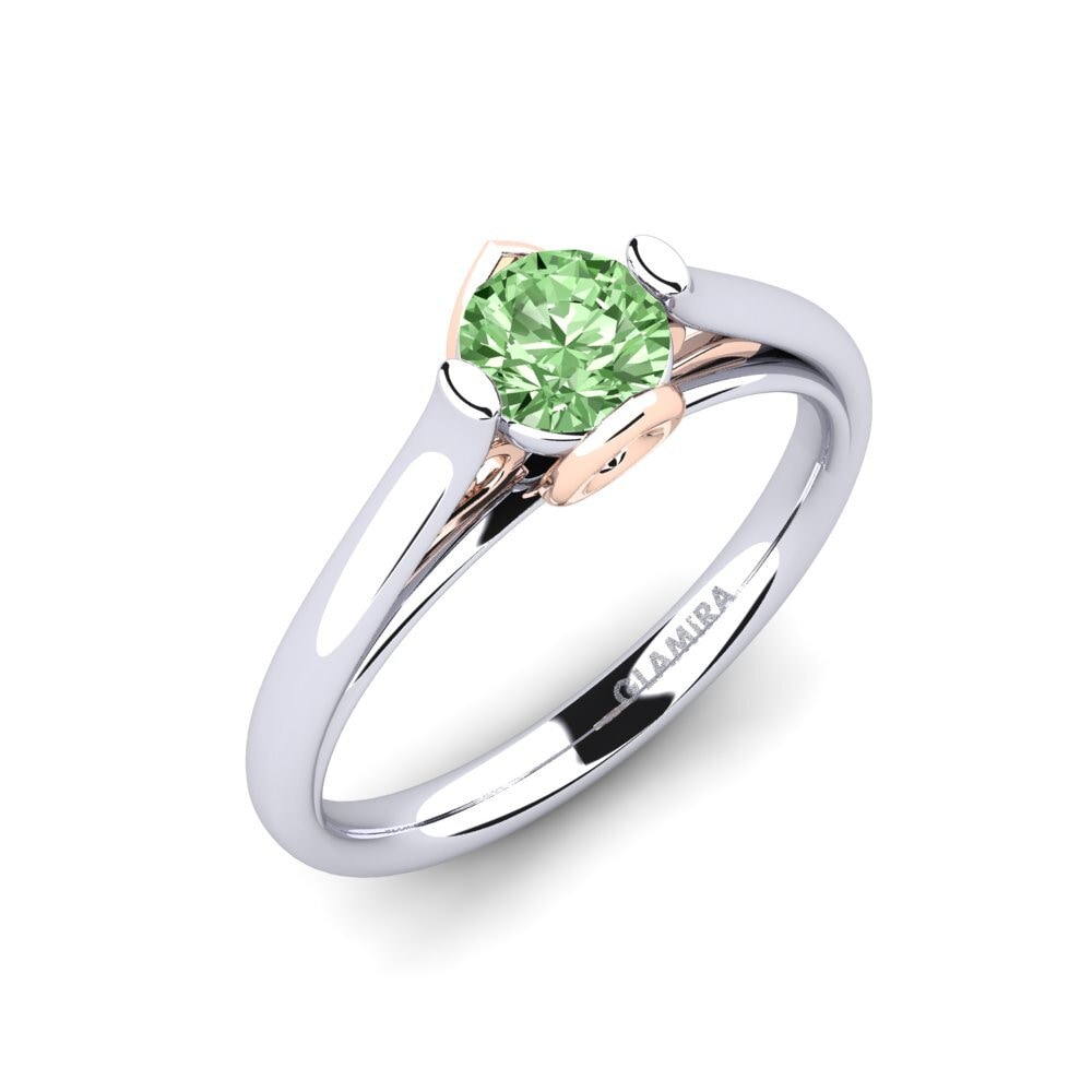 Green Diamond Engagement Ring Antesha