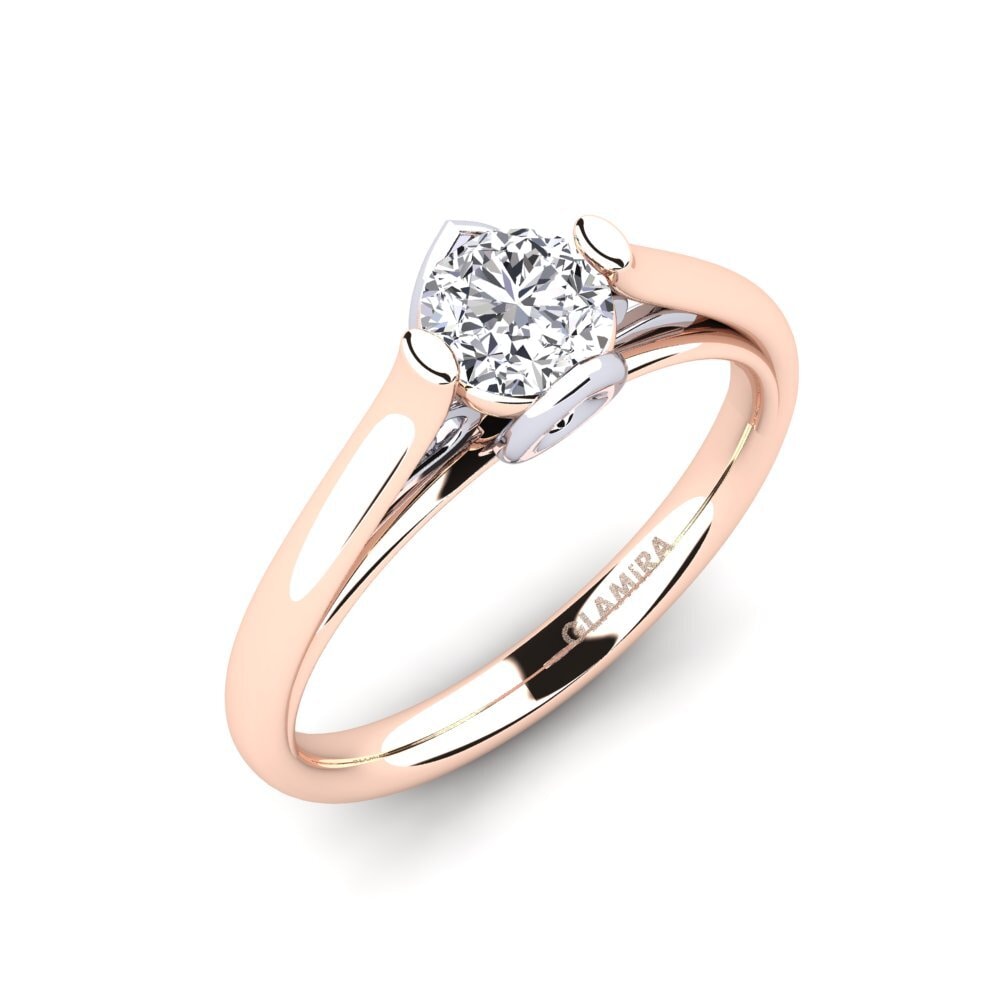 9ct Rose & White Gold Engagement Ring Antesha