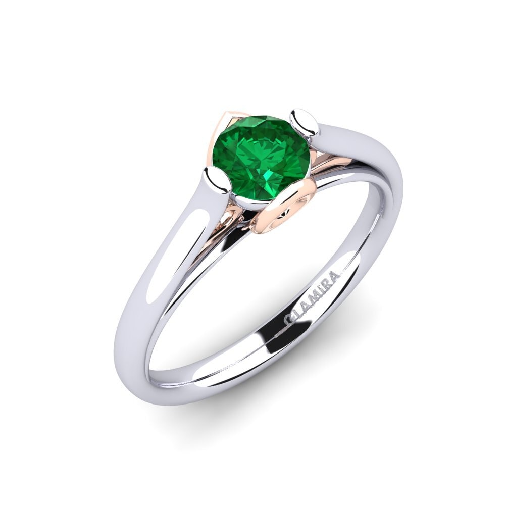Emerald (Lab Created) Engagement Ring Antesha
