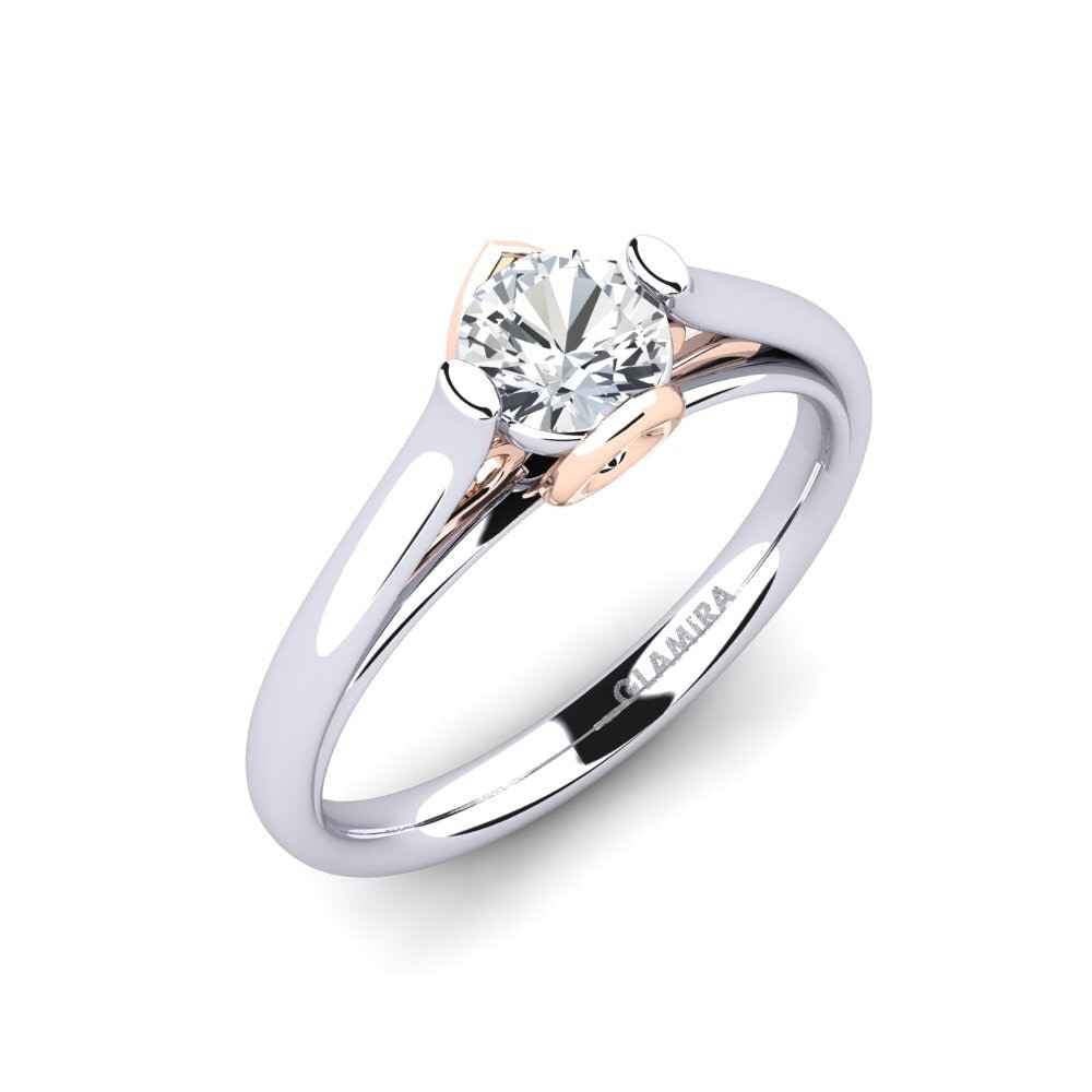 White Zircon Engagement Ring Antesha