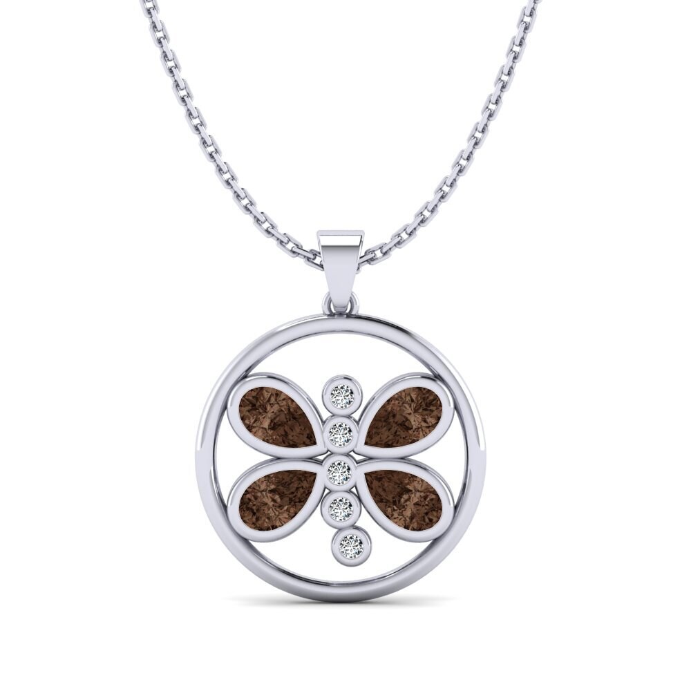 Smoky Quartz Women's Pendant Anthophore