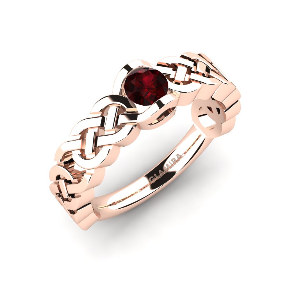 red-750 garnet Anel de Noivado Antonella
