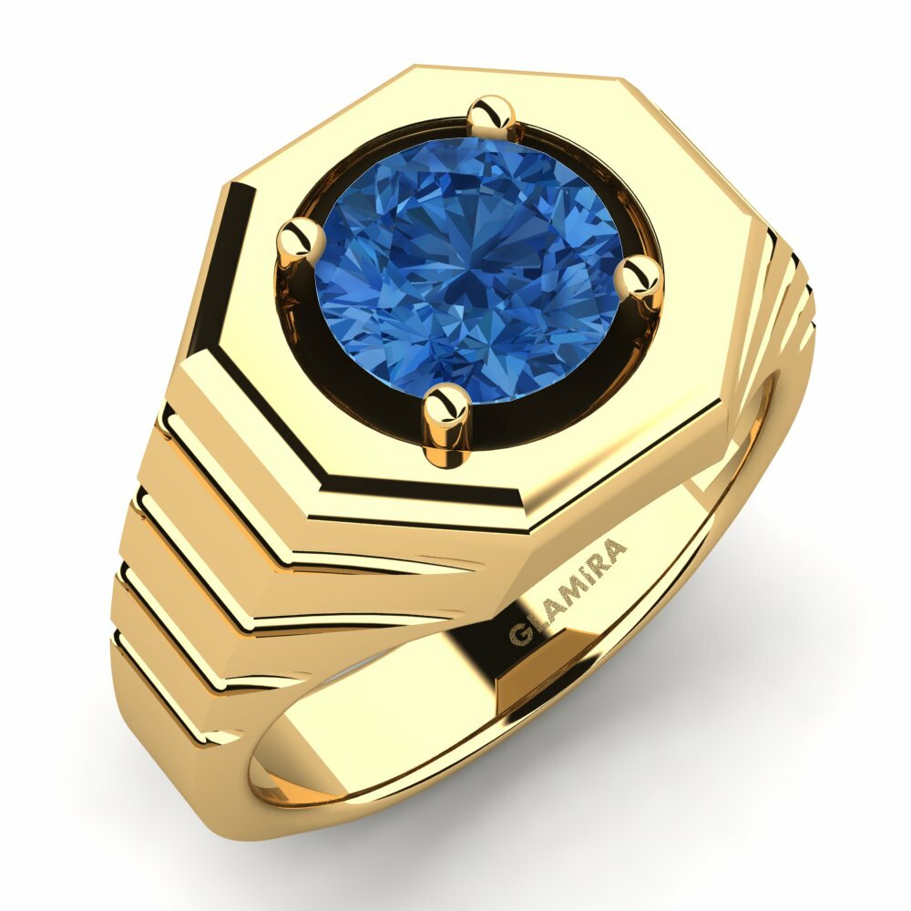 Donker Blauwe Zirkoon Heren ring Antonie