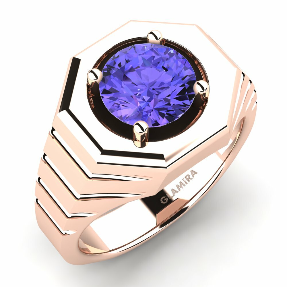 Tanzanite 14k Rose Gold Men's Ring Antonie