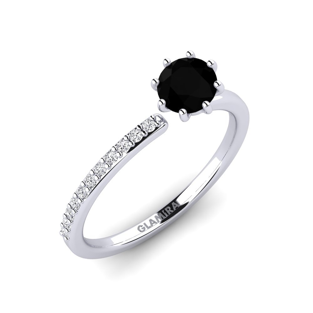 Black Sapphire Engagement Ring Antor