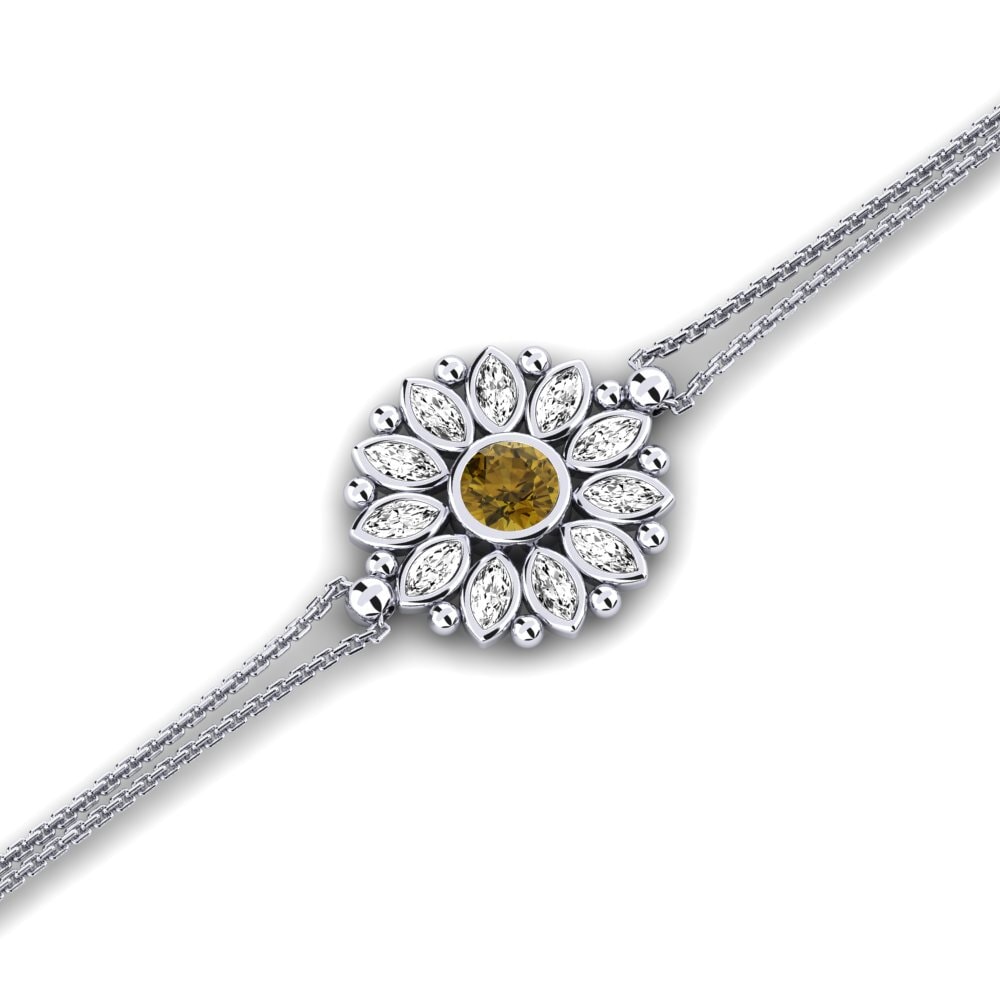 Paladio Circón Marrón Pulsera de Mujer Anvil