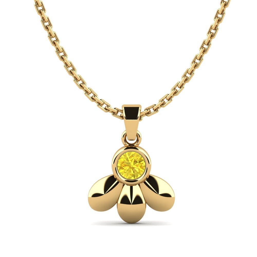 Yellow Sapphire Women's Pendant Aournu