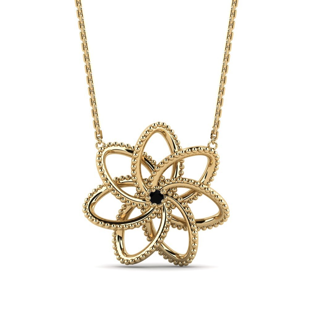 Black Onyx Women's Necklace Aousan