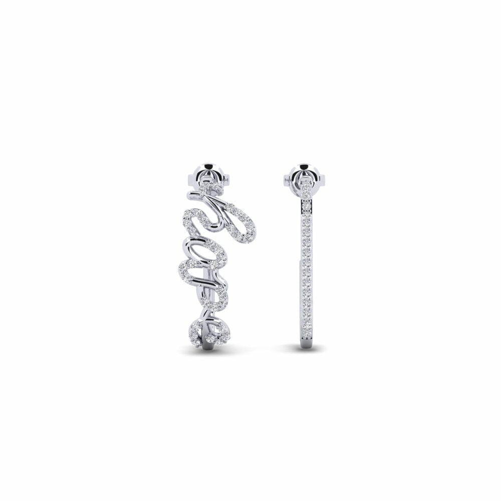 White Silver Women's Earring Apavinum