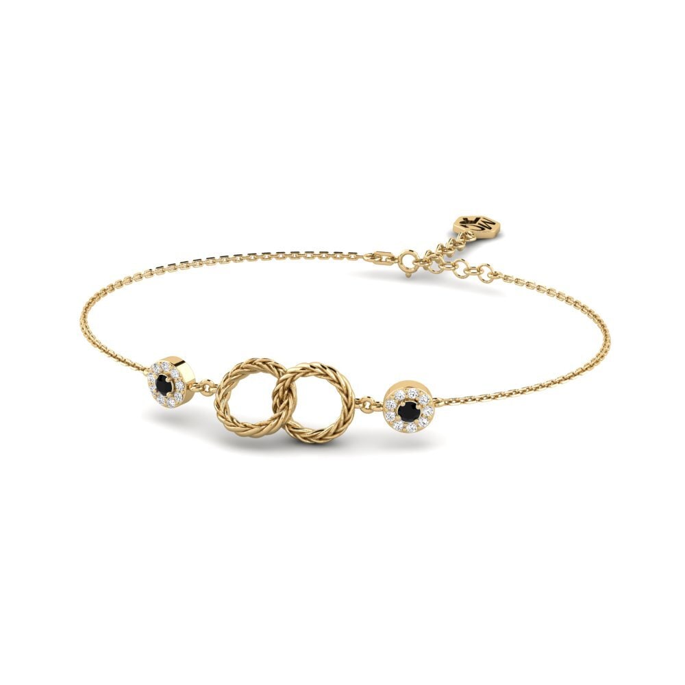 Schwarzer Onyx Damen armband Apnapon