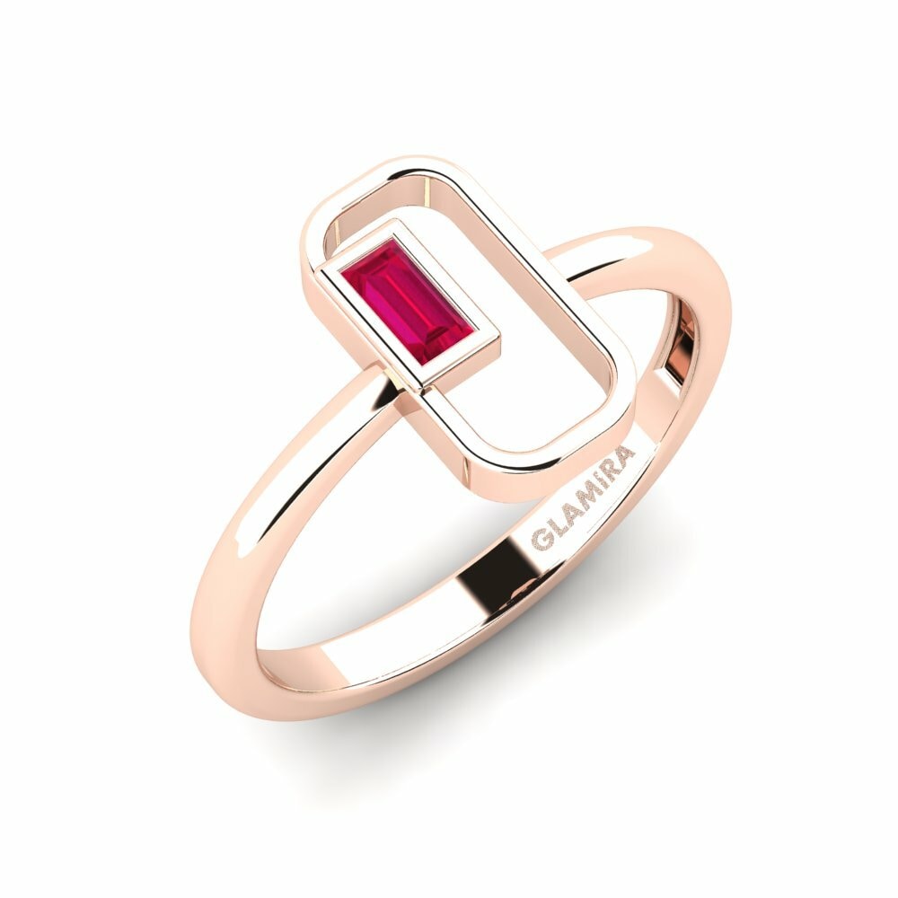 Ouro Rosa 14K Anel Appestat