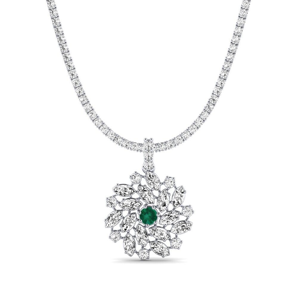 Collier Tennis Diamant De Laboratoire 15 Carats Or Blanc 14k - Forme Marquise - Marque Shifa Jewels - Neuf Sans Emballage