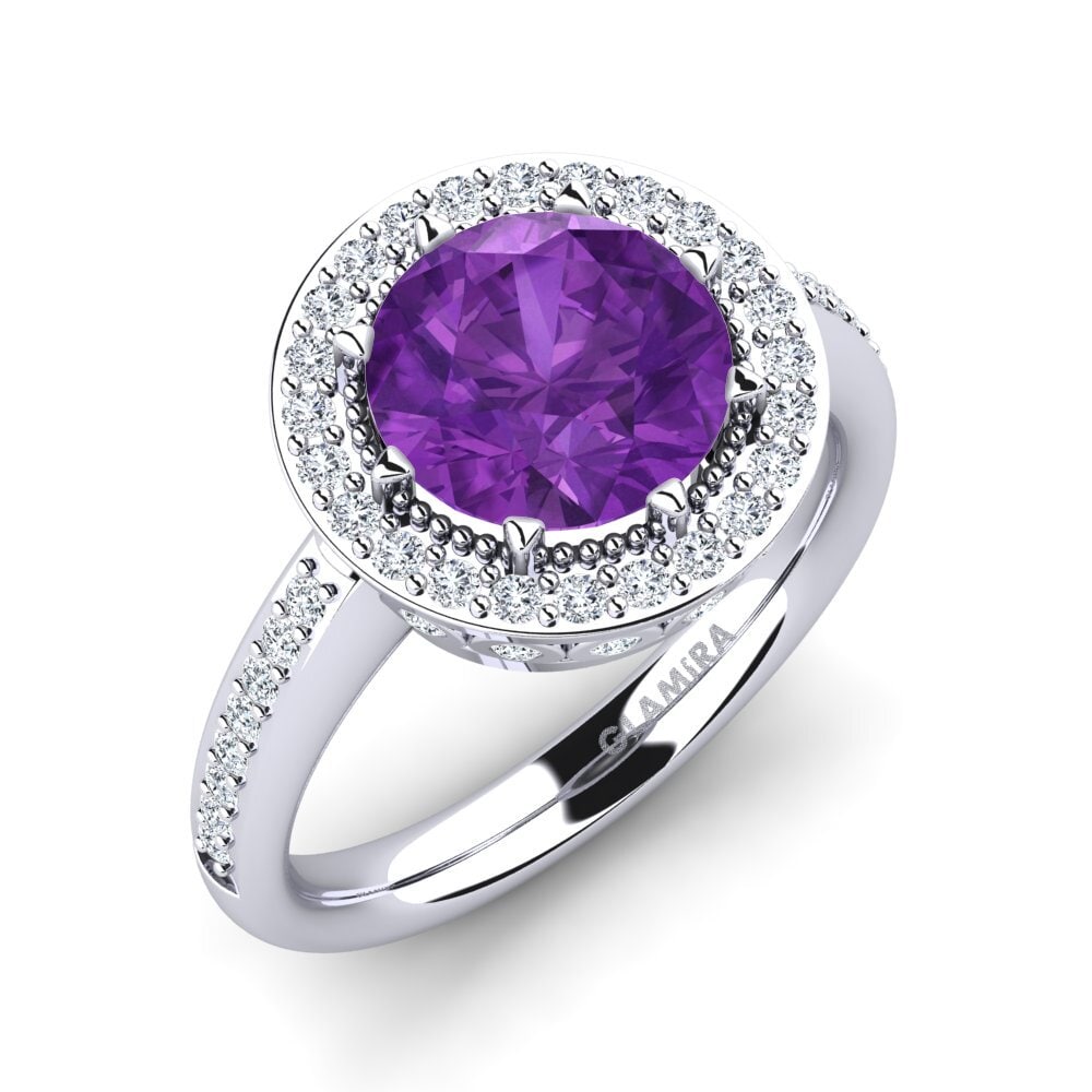Amethyst Engagement Ring Aprila