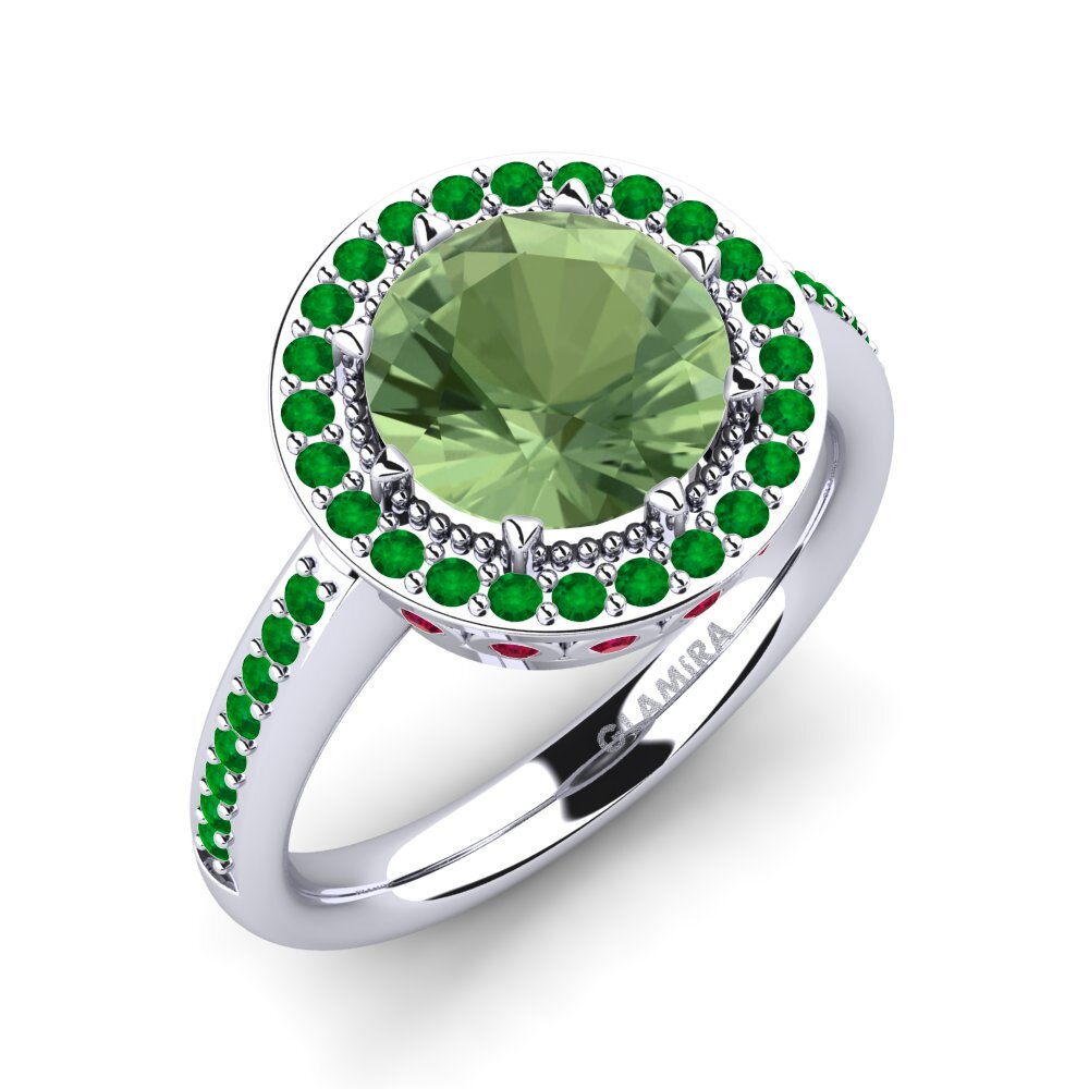 Green Sapphire Engagement Ring Aprila