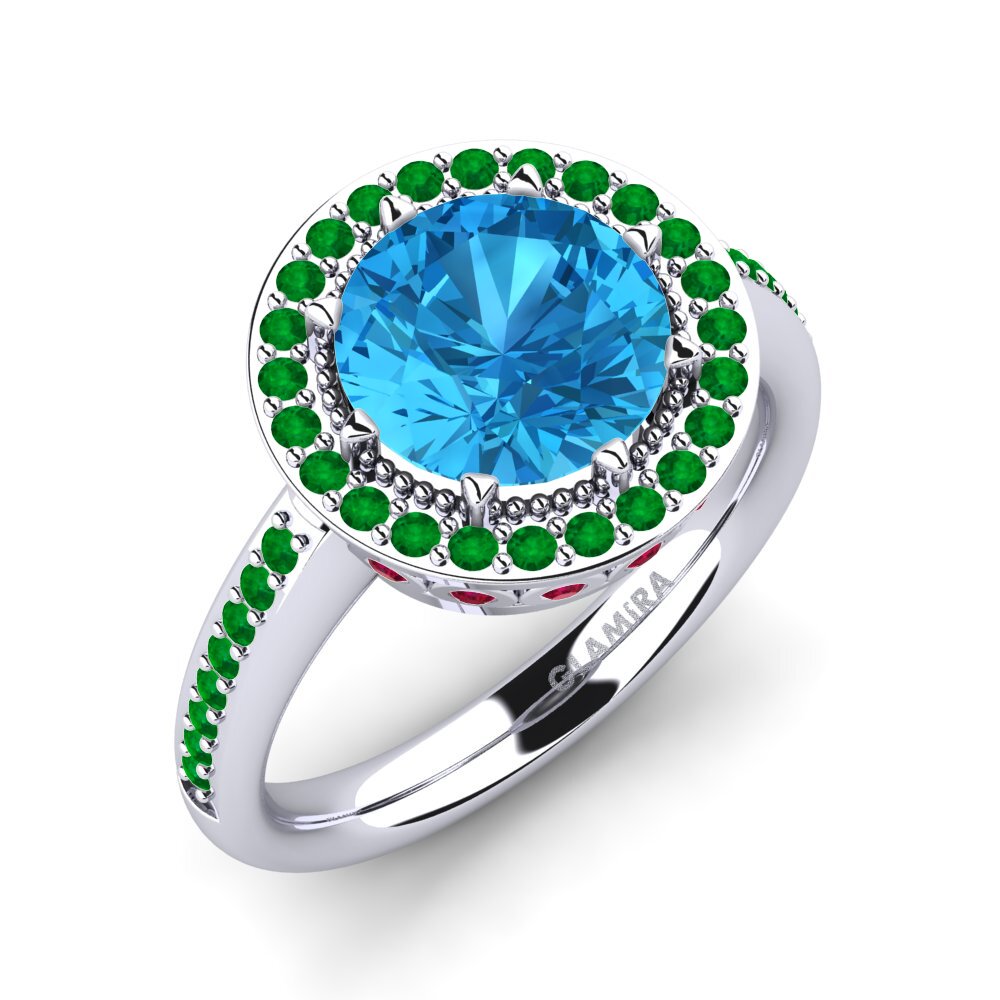 Blue Topaz Engagement Ring Aprila